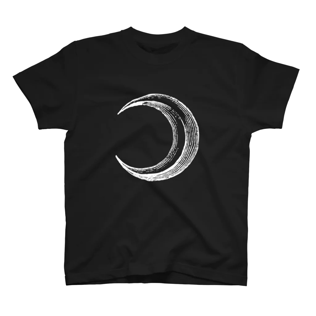 maison APHRODITEの月（Moon）_WhitePrint スタンダードTシャツ