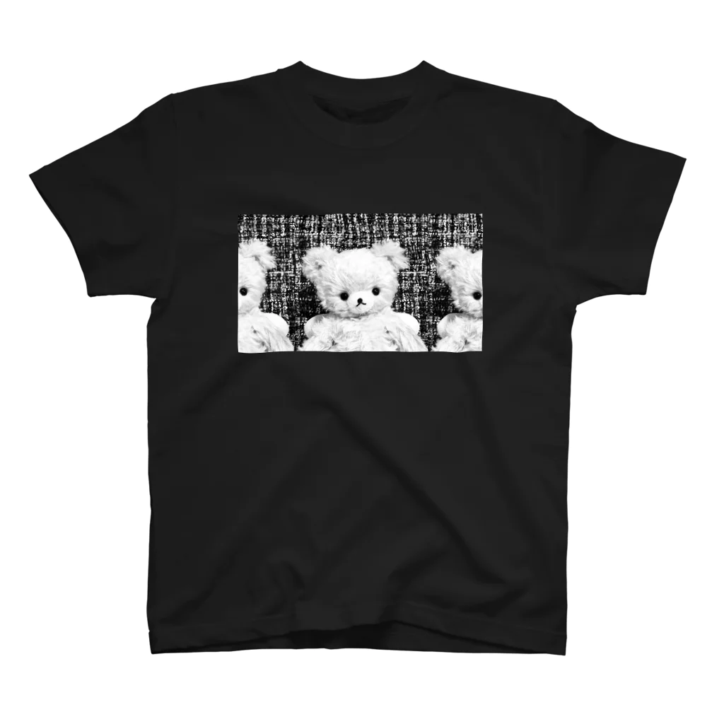 くまちゃんローズのローズちゃん(ツィード しろくろver) スタンダードTシャツ