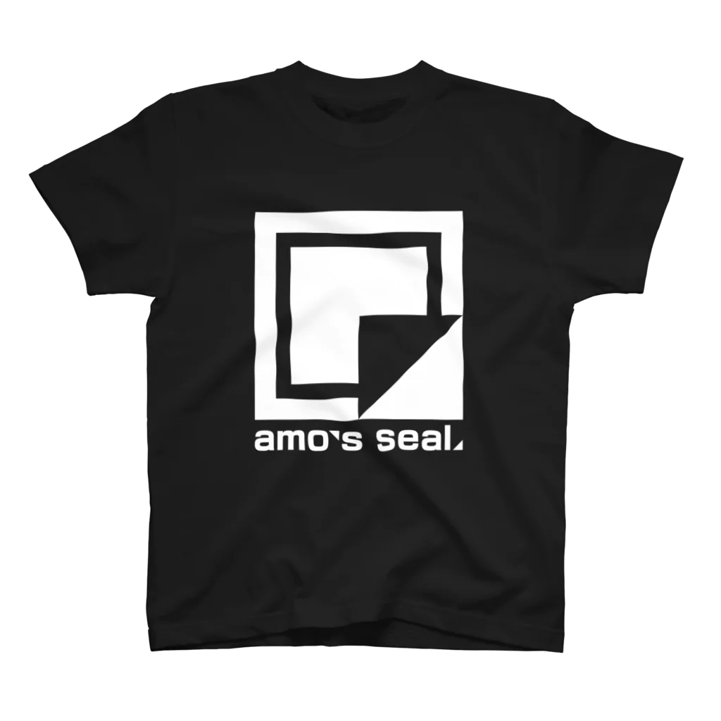 amoのamo's シール　ロゴ白 スタンダードTシャツ