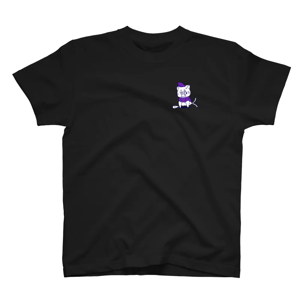 碓氷 珀のヤンキー猫くん (紫) スタンダードTシャツ