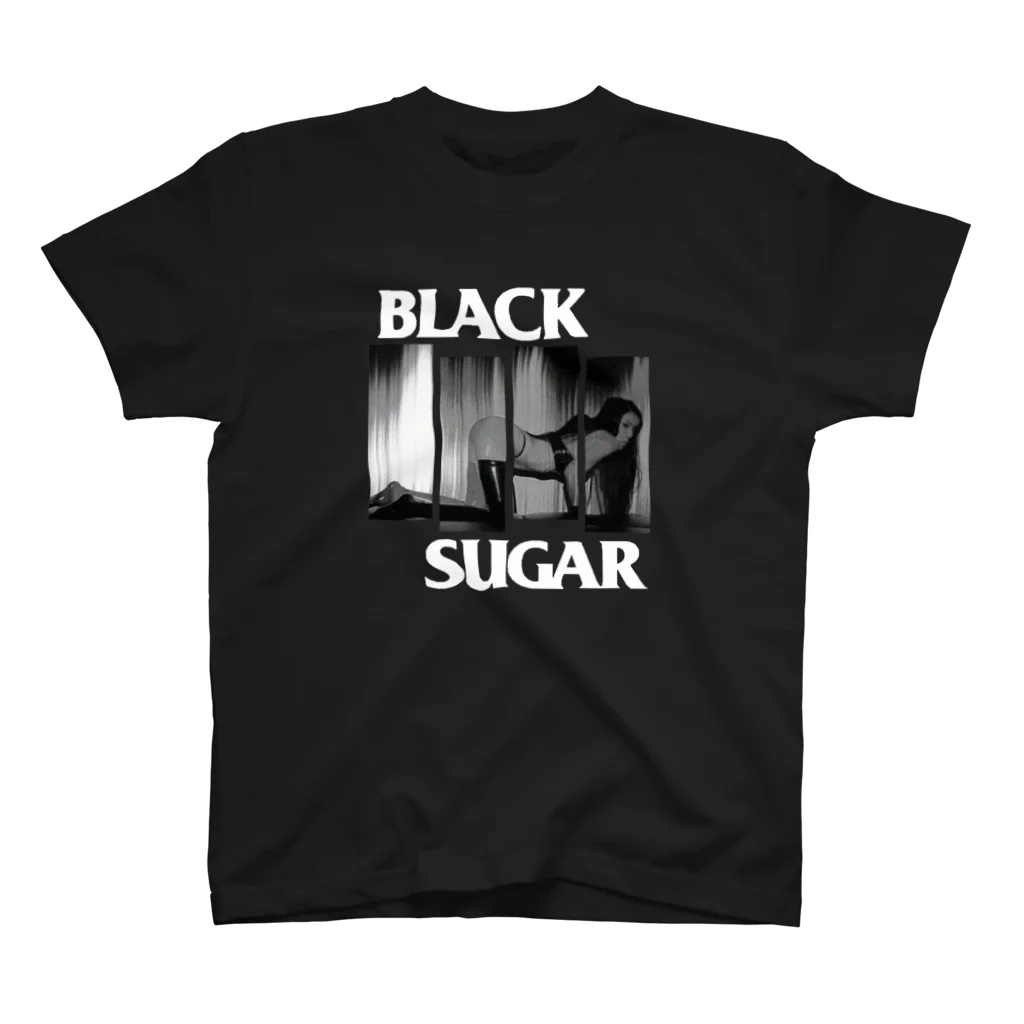 毛玉のさとうのBlackSuger(白文字) Regular Fit T-Shirt