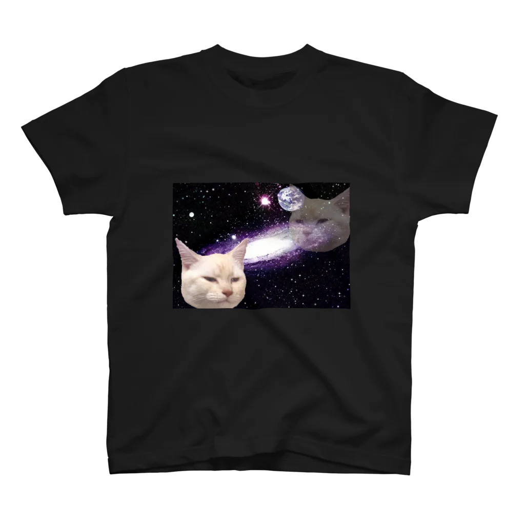 のうかんでんじはくらぶのダークサイド宇宙ねこ スタンダードTシャツ