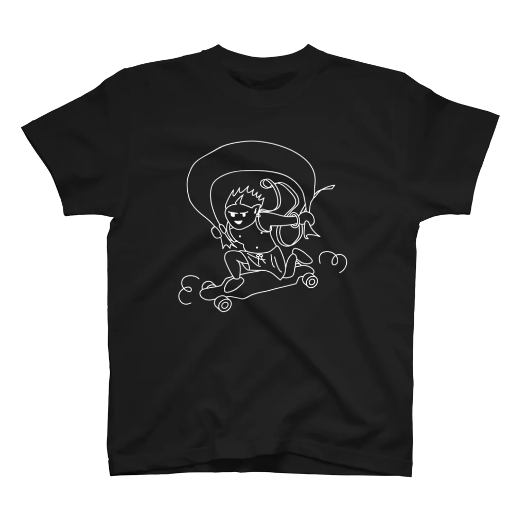 kikuyan8540の風神くん（黒） スタンダードTシャツ