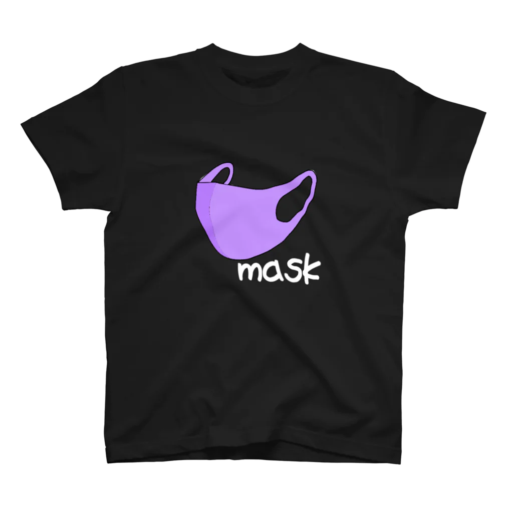 NANA♡７ & だいふくの封じ込めマスク　紫 スタンダードTシャツ