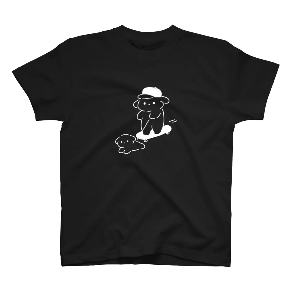 チルくいこうぜ。Chill Out Skateboarding.の犬とすいすい〜 スタンダードTシャツ