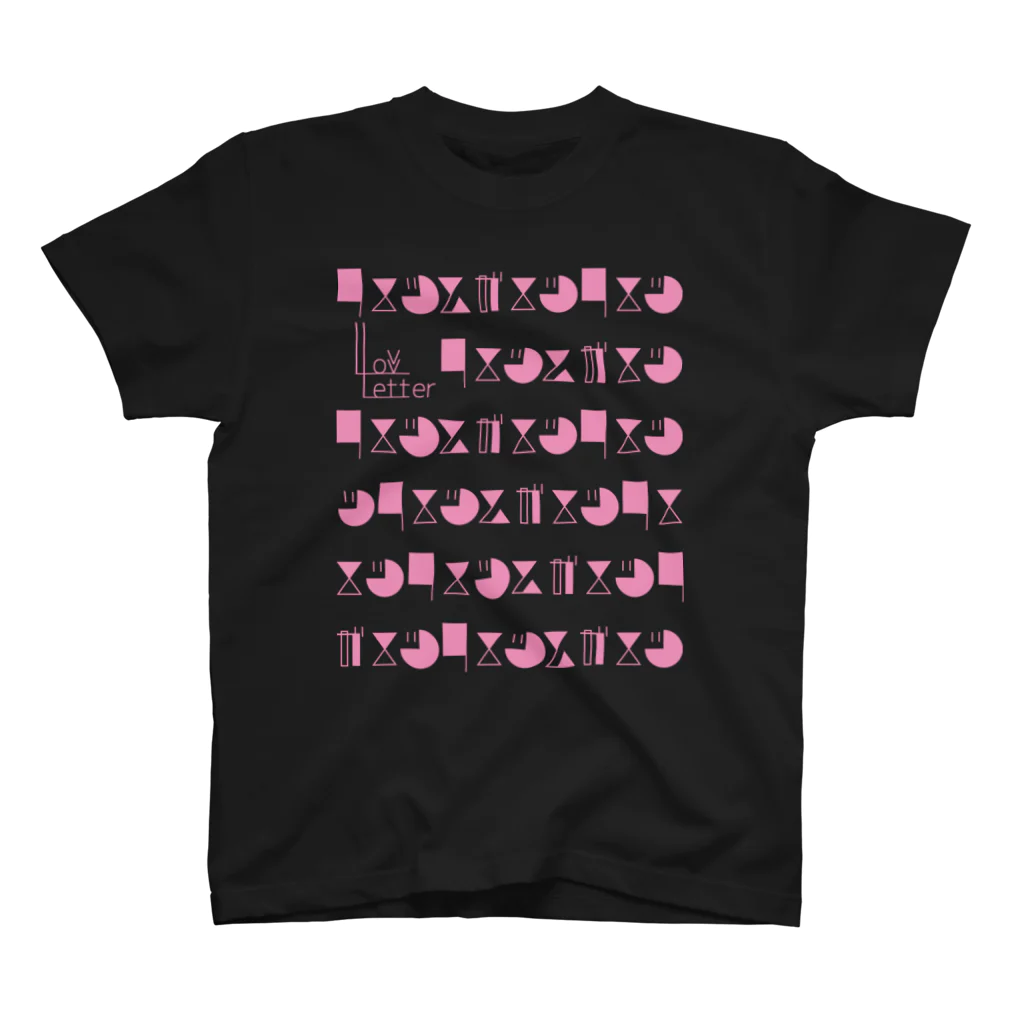 タメツスガメツの-LoveLetter-    B-Pink Regular Fit T-Shirt