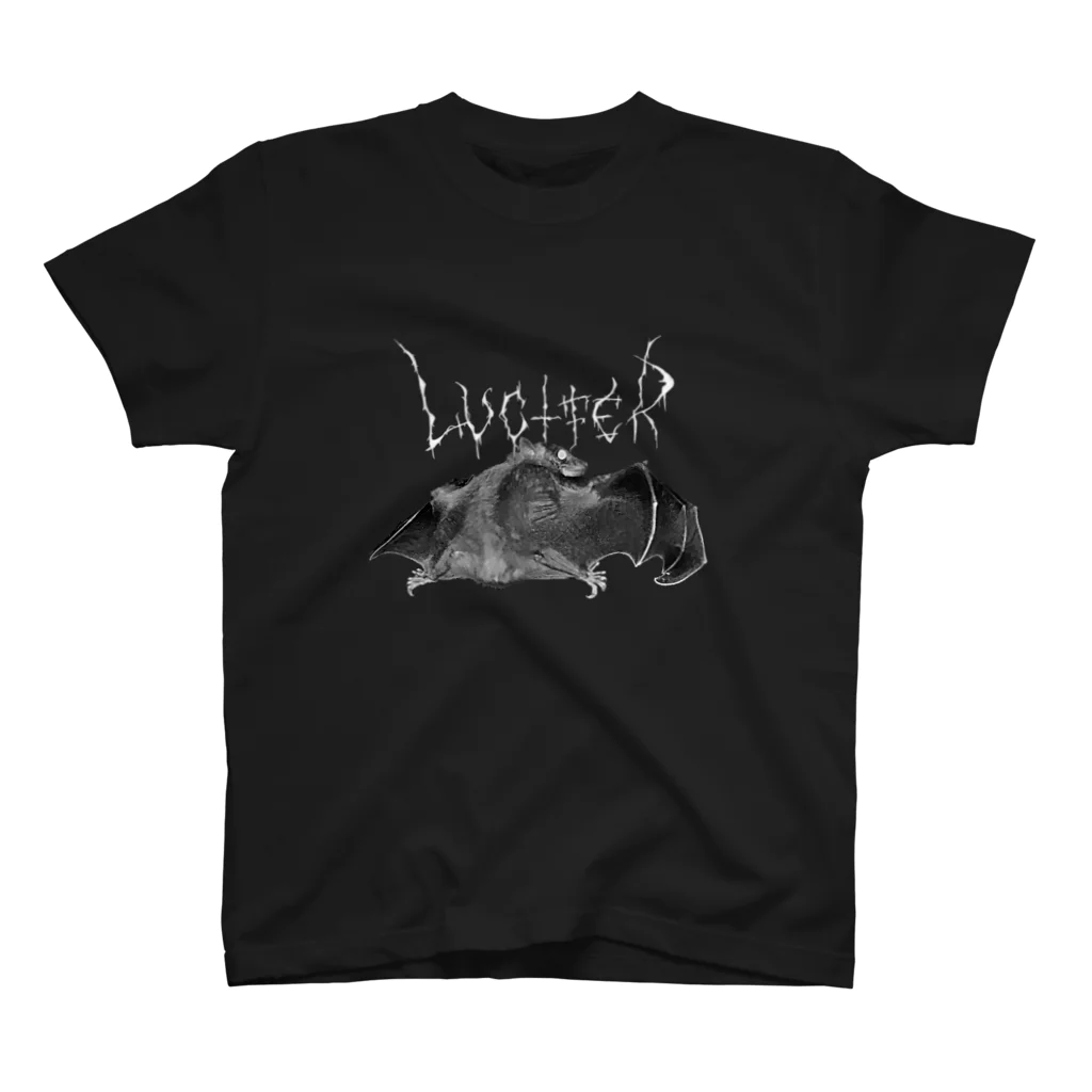 Luciferのコウモリのルシファー(背中) スタンダードTシャツ