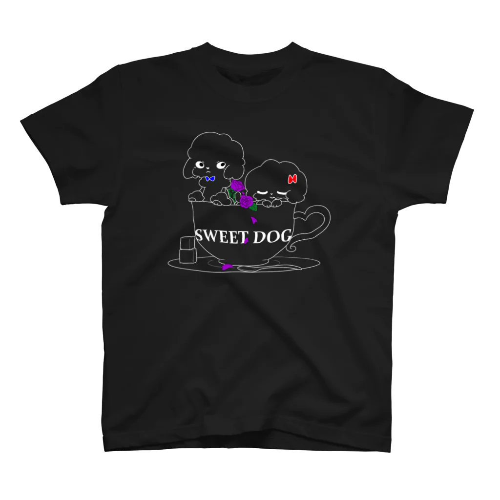 SWEET DOGのティーカップとプードル（シンプル） Regular Fit T-Shirt