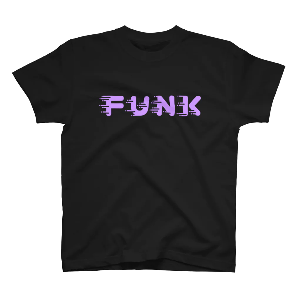 SANKAKU DESIGN STOREのとろけていくFUNK。 紫 Regular Fit T-Shirt