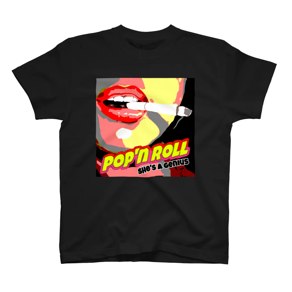 POP'N ROLLのpop'n cigarettegirl02 Regular Fit T-Shirt