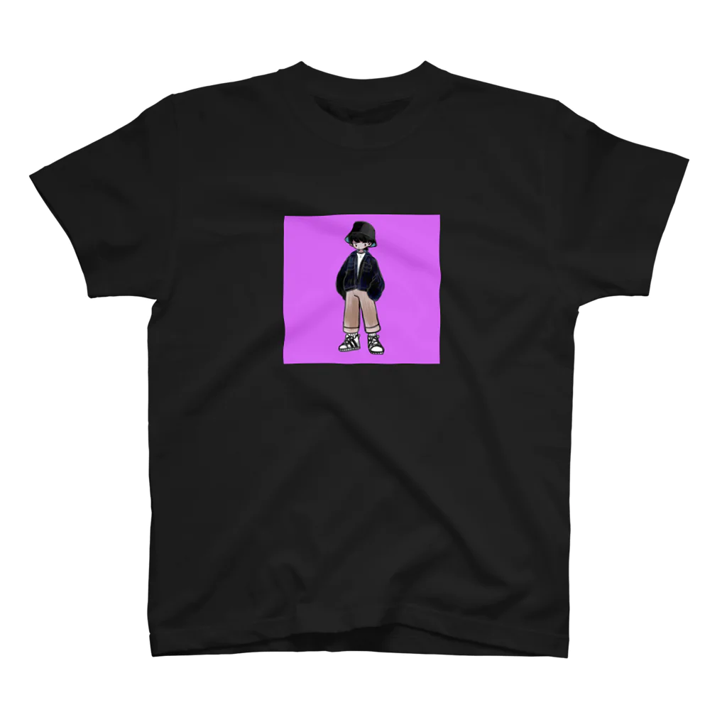 ゆううつはるの男子くん(紫) Regular Fit T-Shirt