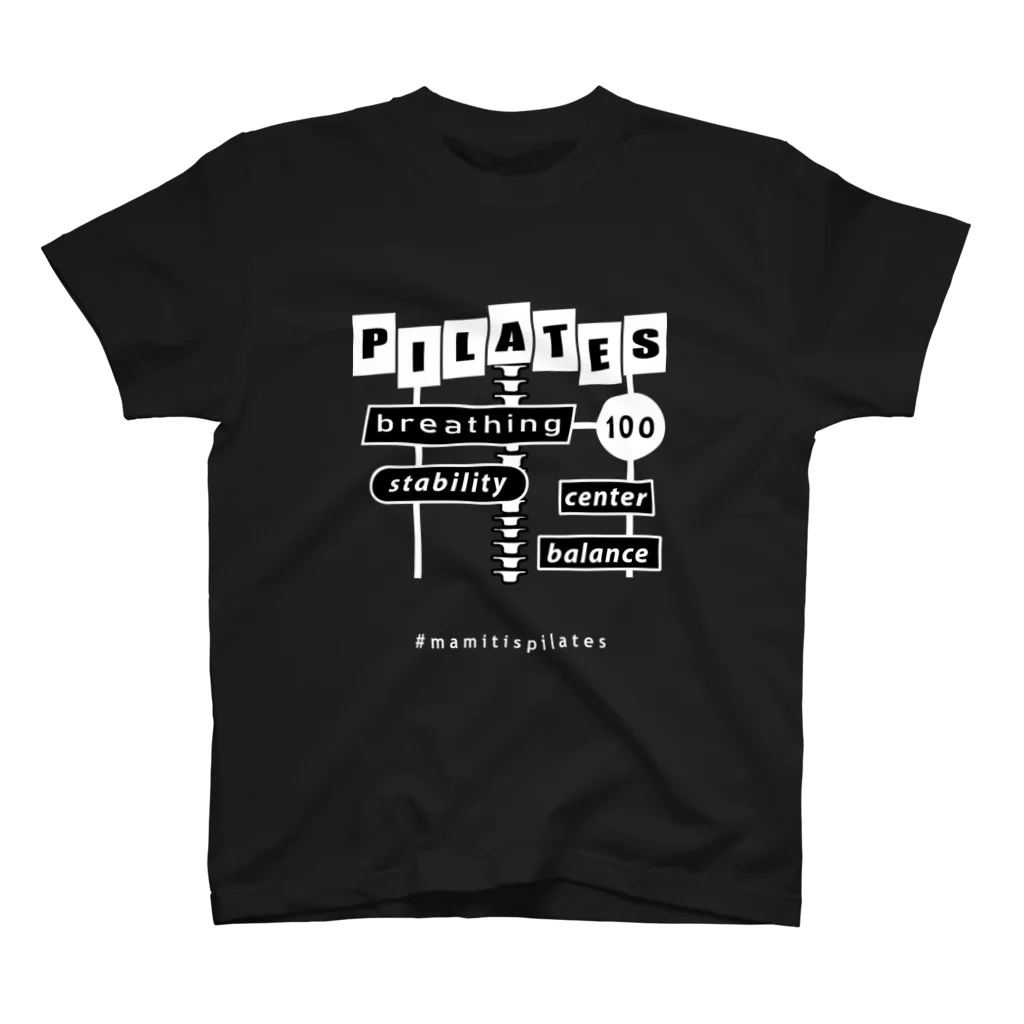 #mamitispilatesの#mamitispilates「脊柱SIGN」-typeB スタンダードTシャツ