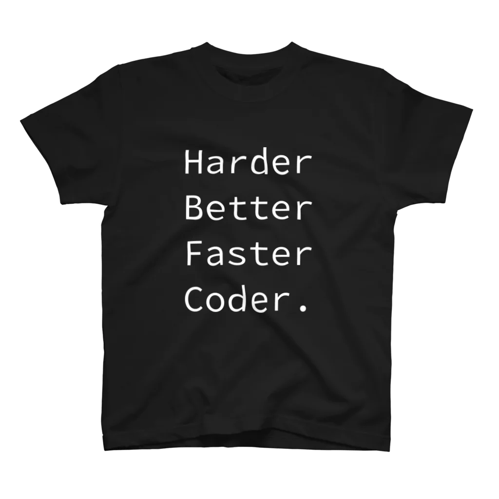 くろふね@PokemonGOの日本代表のHarder Better Faster Coder. (Source Code Pro ver.) Regular Fit T-Shirt