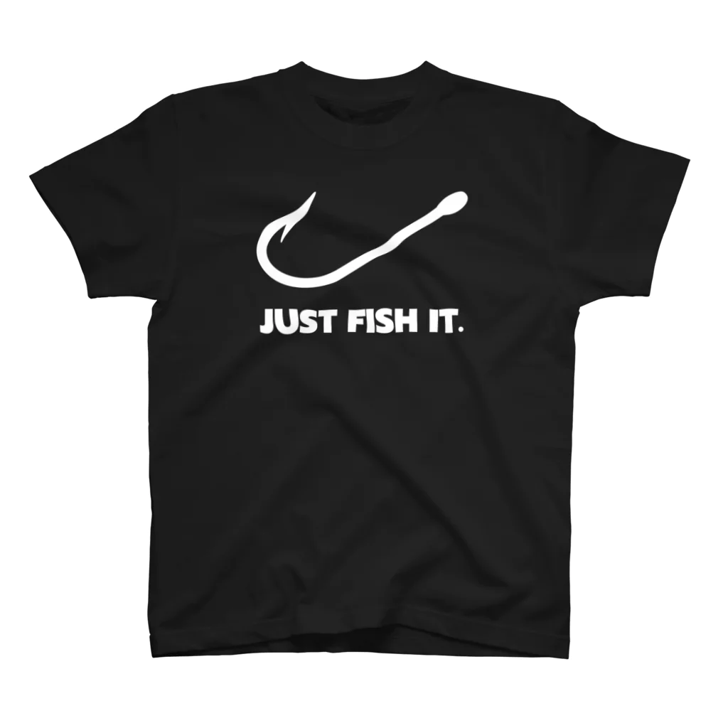 gemgemshopのJUST FISH IT (白) Regular Fit T-Shirt