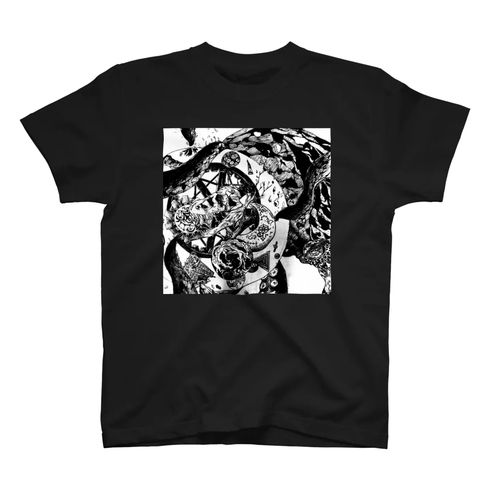 全力 保留／ほりゆーのInvader Octopus  スタンダードTシャツ