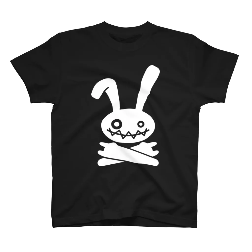 前田創作工房のHEAVY METAL BUNNY（ホワイトプリント） スタンダードTシャツ