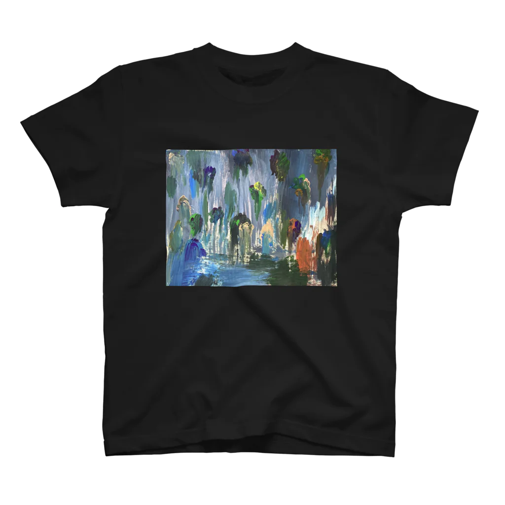 りつ、わたなべのじゆうちょう。の絵画 「 流れ落ちる塊 」 スタンダードTシャツ