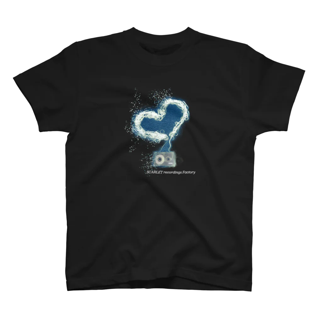 SCARLET recordings FactoryのLove Cassette W スタンダードTシャツ