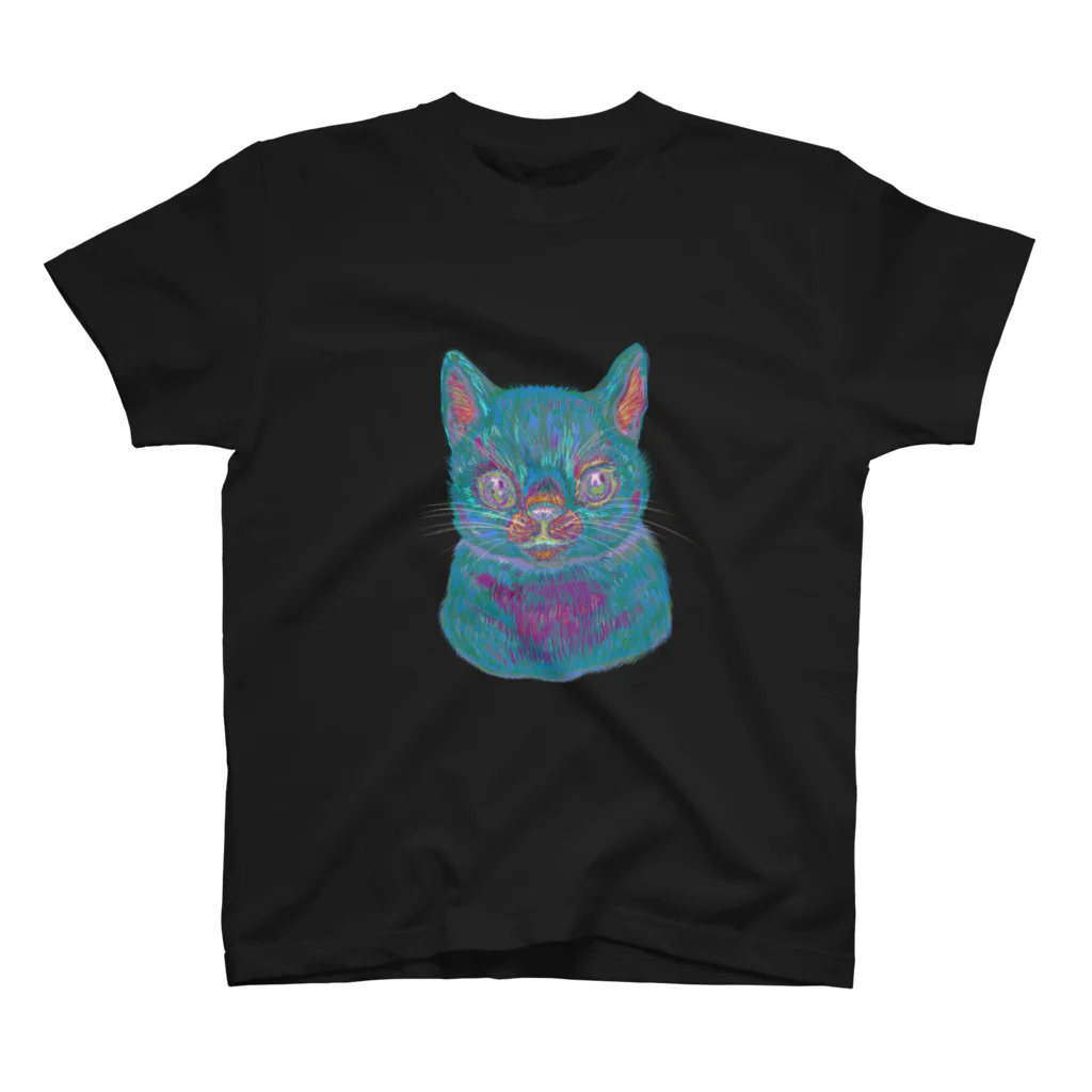 MOMODAMONの青い子猫 スタンダードTシャツ