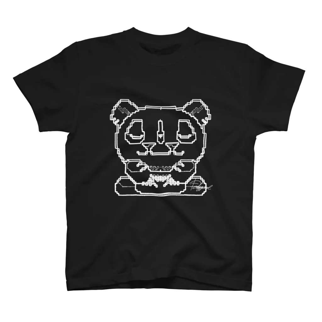 Doggerelの👾サイバーパンダ🐼（しろ） スタンダードTシャツ