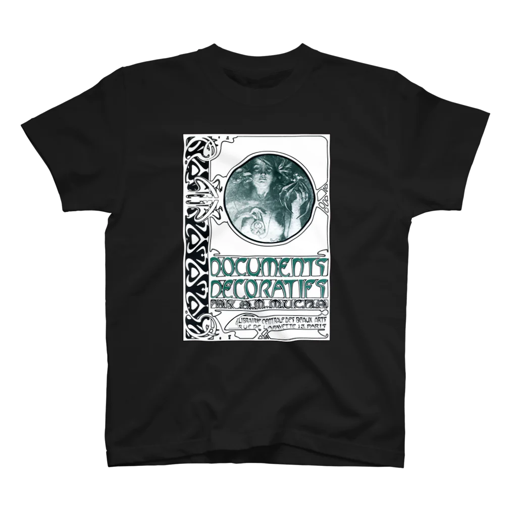 art-standard（アートスタンダード）のミュシャ（Alfons Maria Mucha） / Cover of Documents Decoratifs Regular Fit T-Shirt