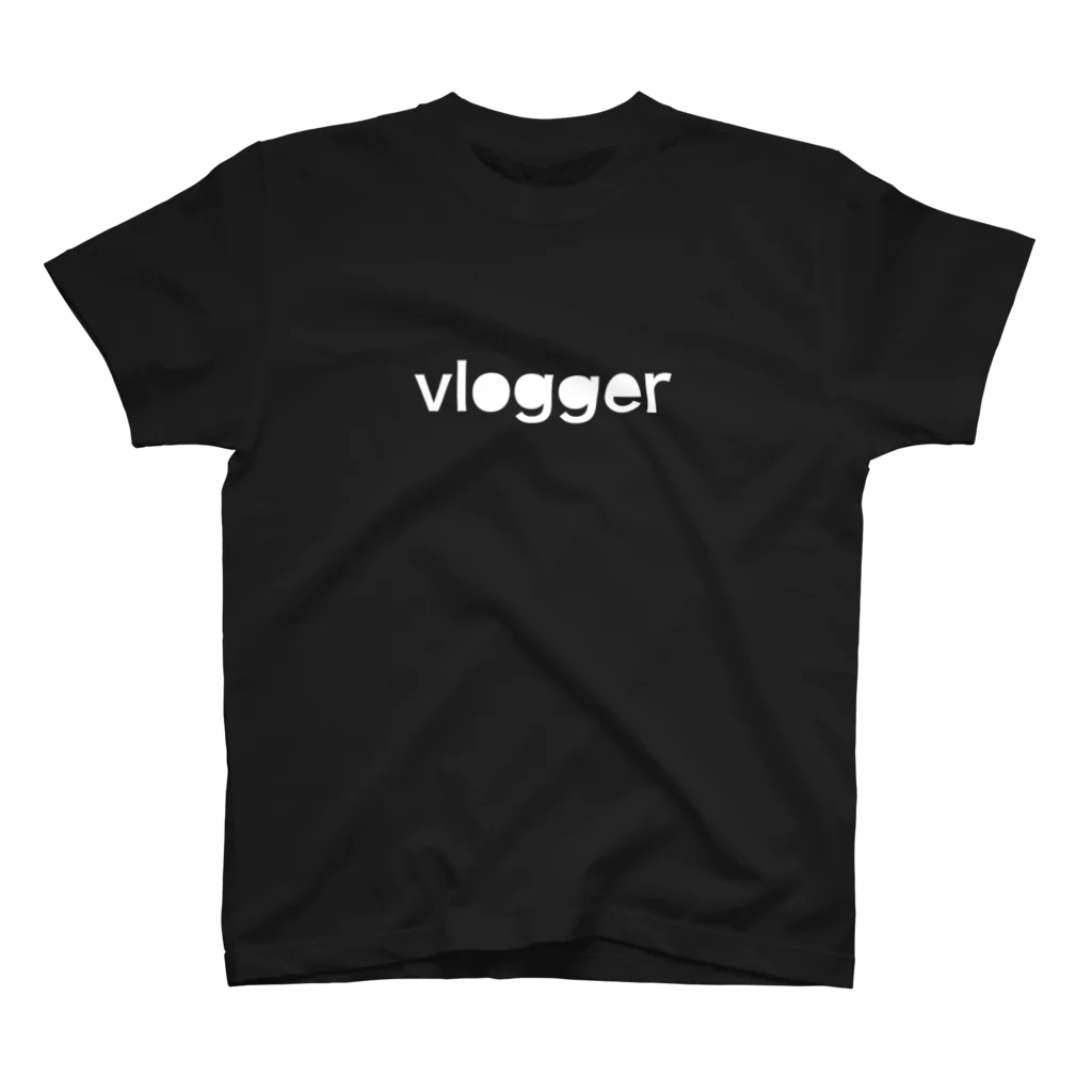 vlogger_Tamosanpoのvlogger_Tシャツ（白文字ver2） スタンダードTシャツ