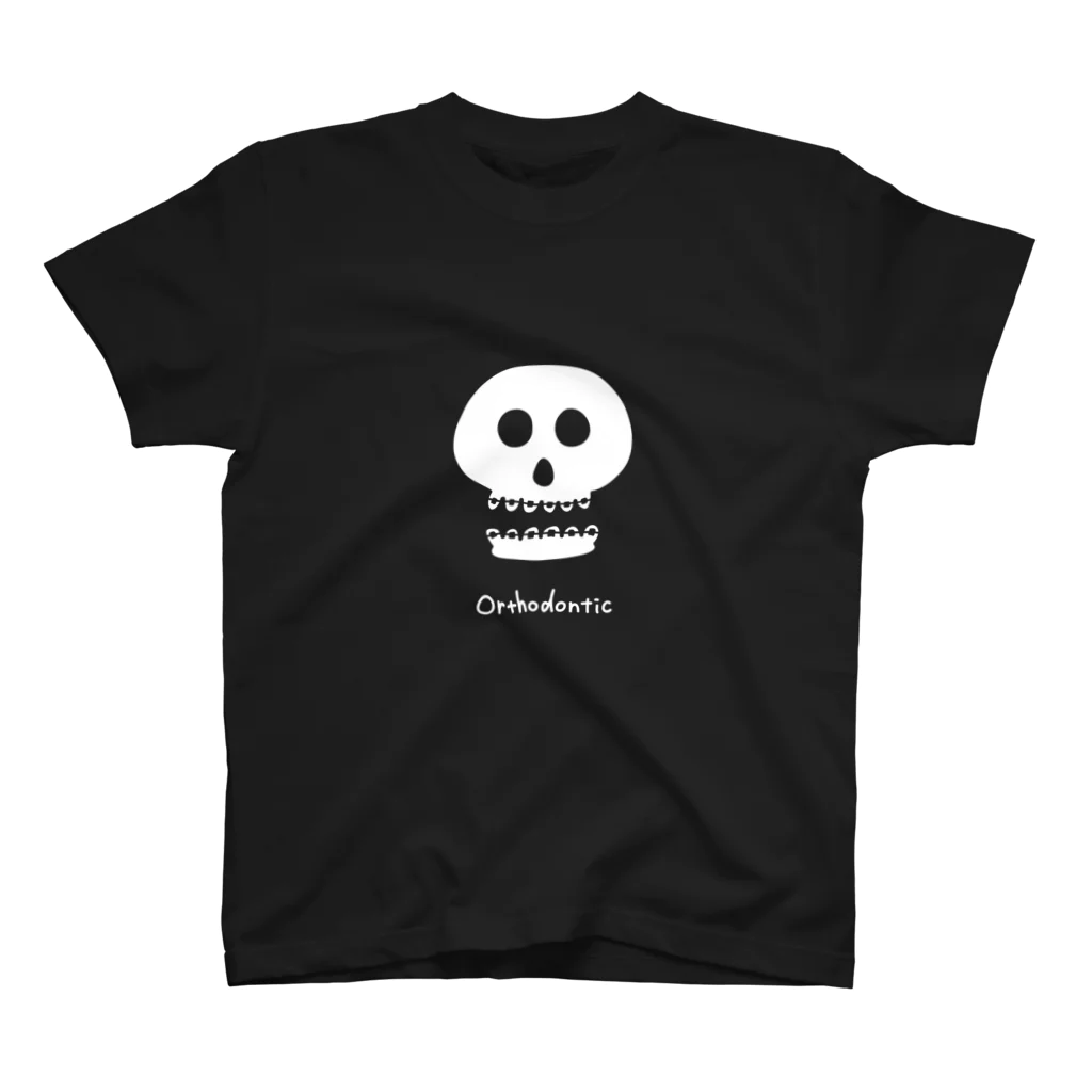 PokuStarのドクロの矯正・白 スタンダードTシャツ