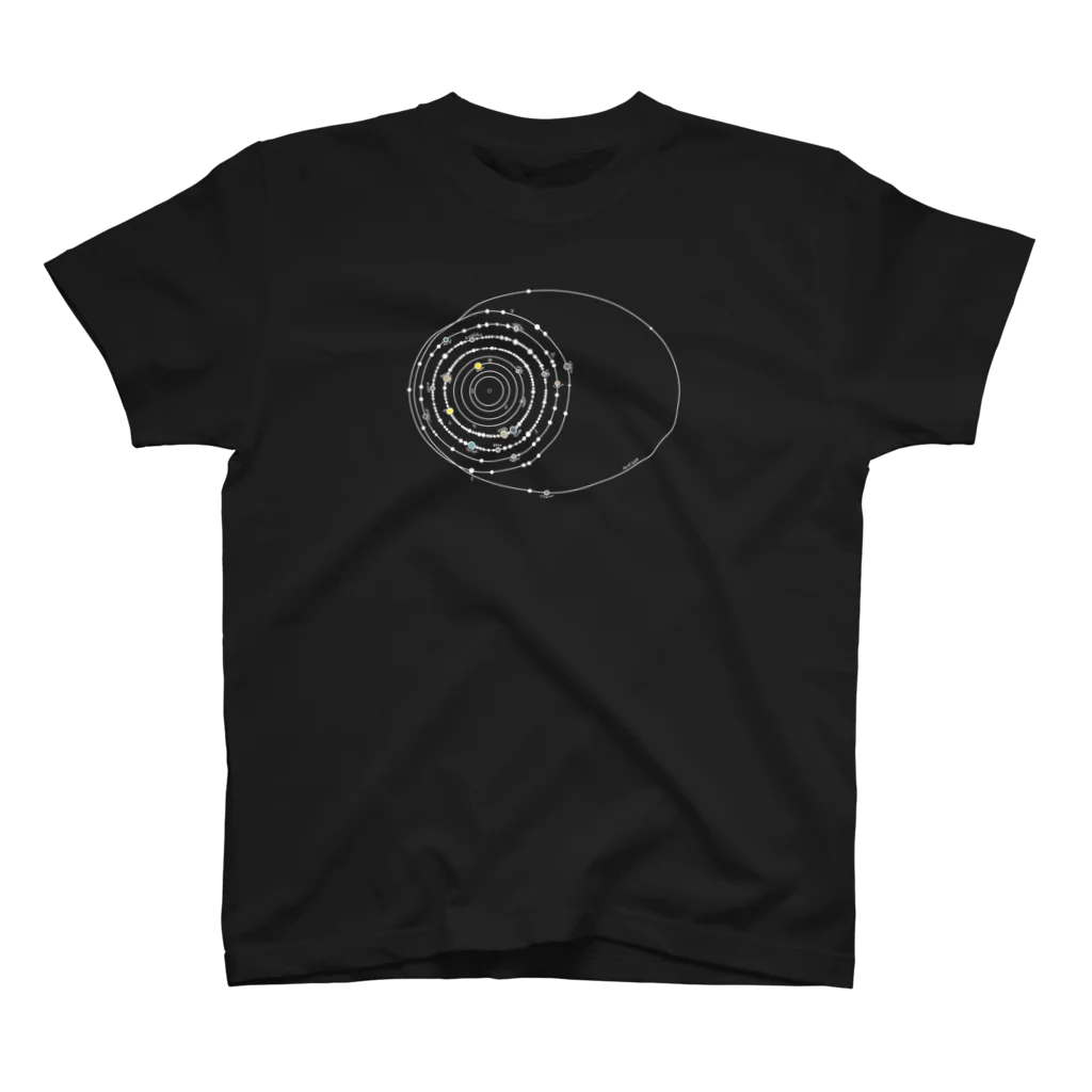 cosmicatiromの太陽系の衛星 白 Regular Fit T-Shirt