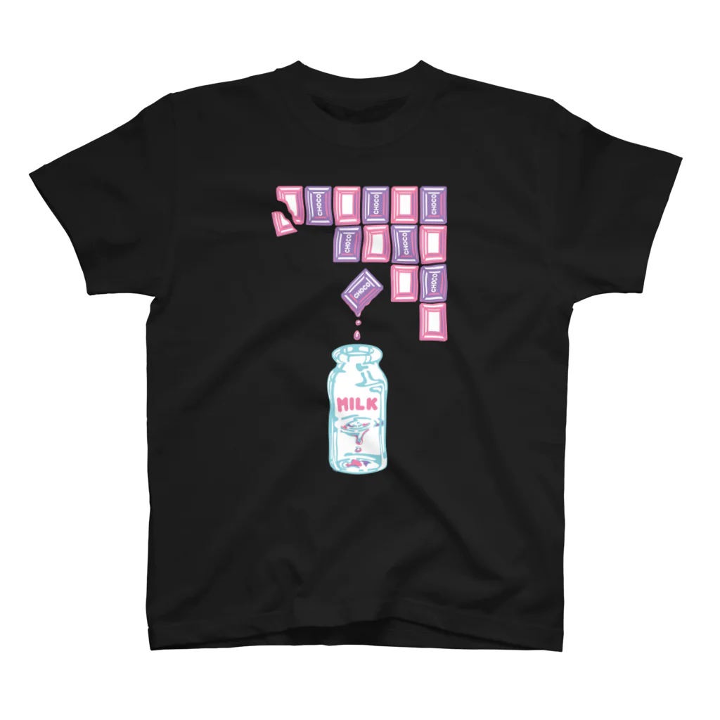 Cɐkeccooのいちごミルクチョコレート-パステル スタンダードTシャツ