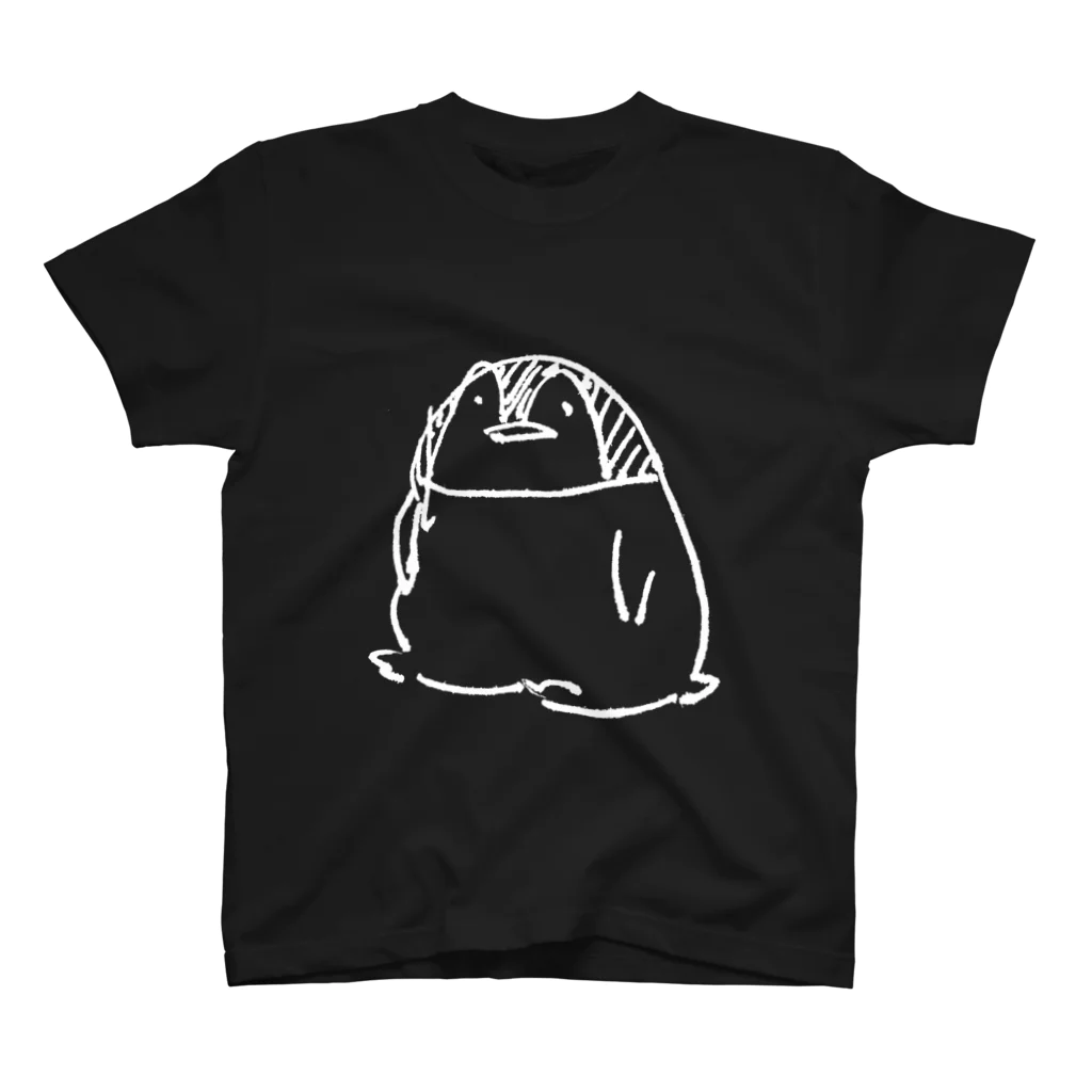 いーりのおすわりペンギン（しろ） スタンダードTシャツ