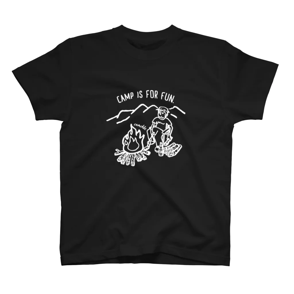 Too fool campers Shop!のCAMP IS FOR FUN01(白文字) スタンダードTシャツ