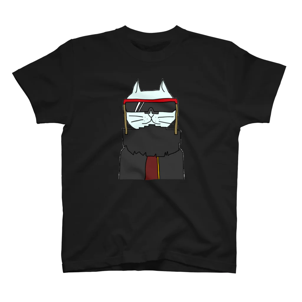 地下労働者GOODSストアのゲンドウねこTシャツ Regular Fit T-Shirt