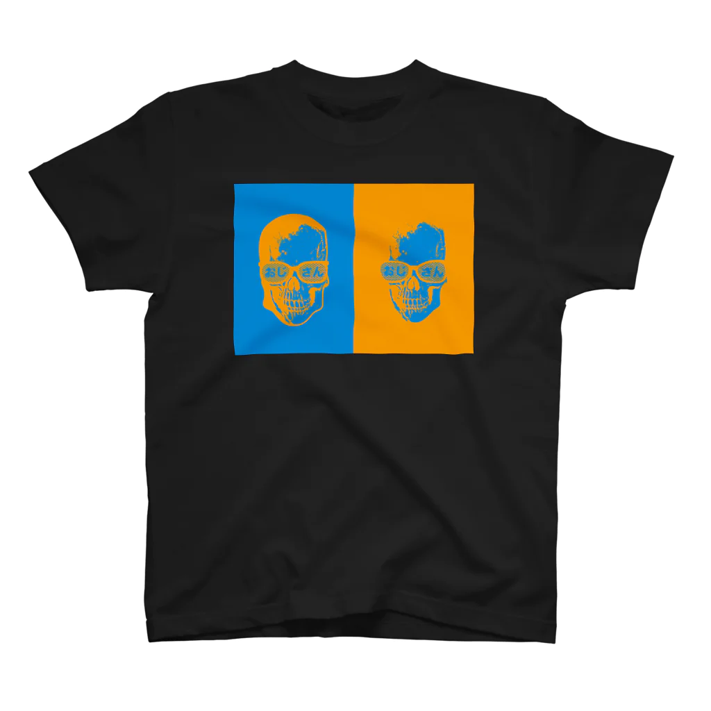 PIXEL SCREENのSkull Glasses Regular Fit T-Shirt