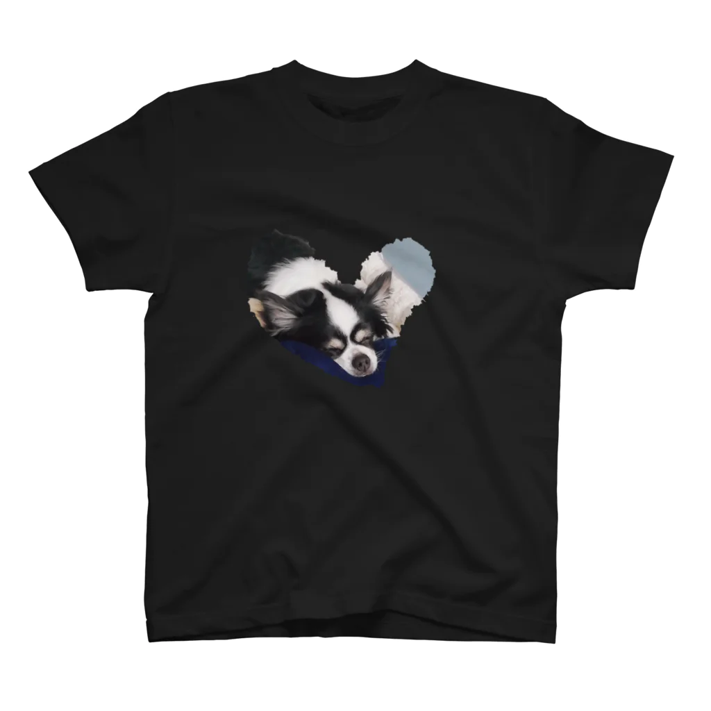 犬と時々お絵描きしたものの元保護犬まりもの寝顔 スタンダードTシャツ