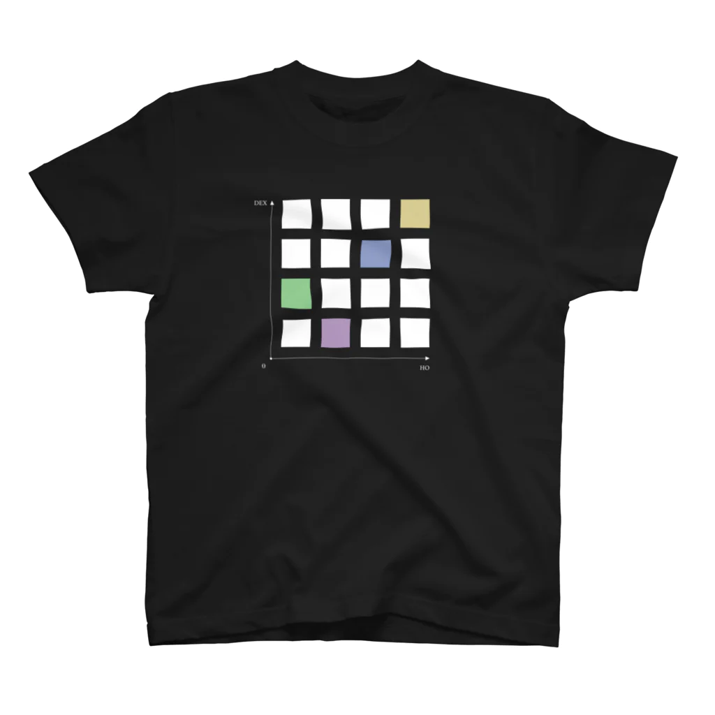 星屑のHO-DEXグラフ(黒) スタンダードTシャツ