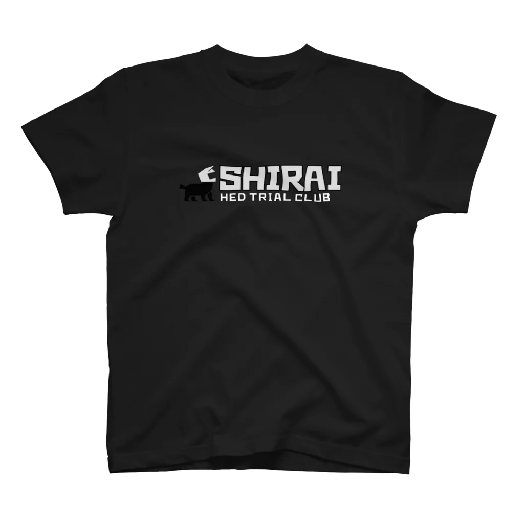 土管猫商店の白井HEDトライアル部モノクロ版 スタンダードTシャツ