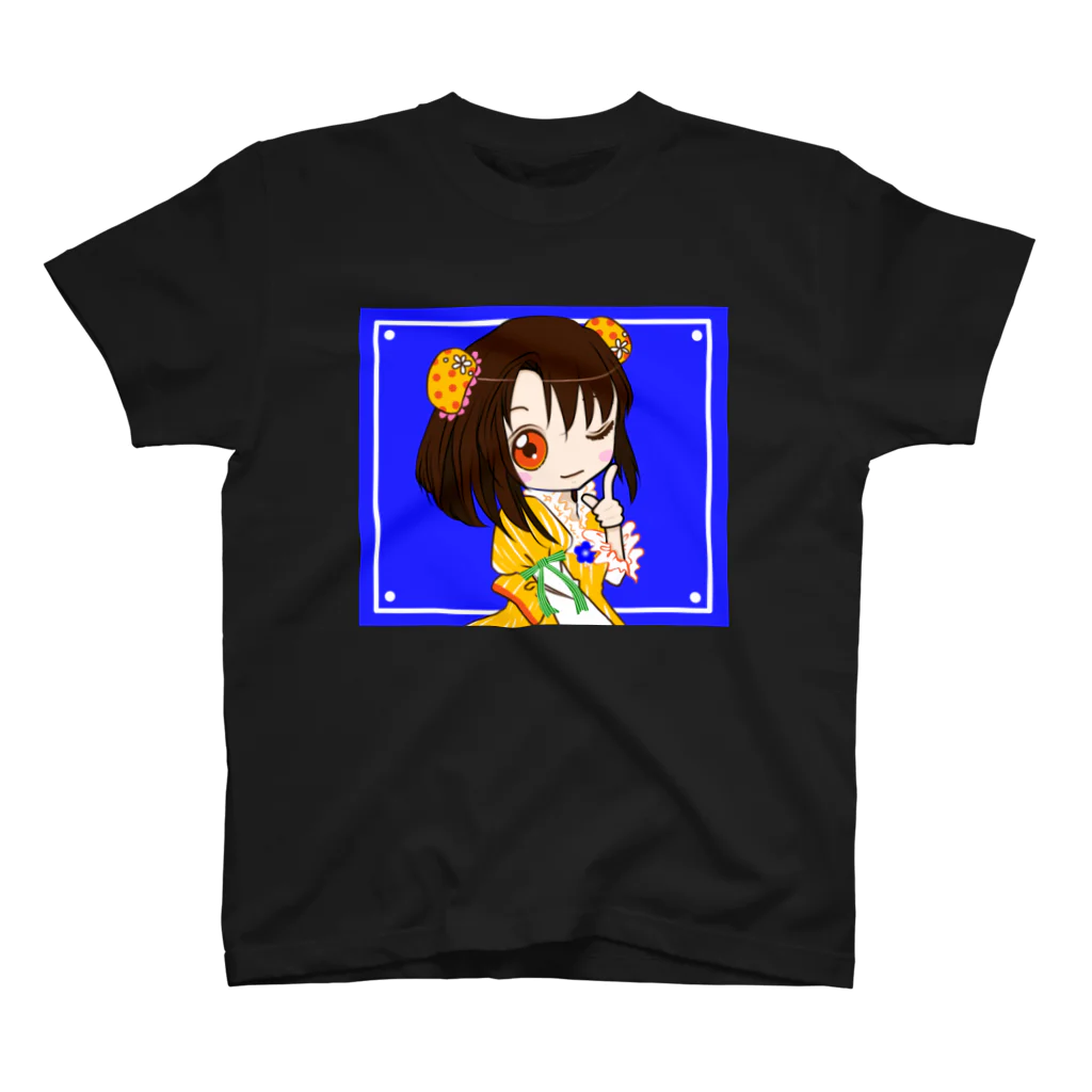 なないろlatte*の向日葵色の乙女🌻*blue スタンダードTシャツ