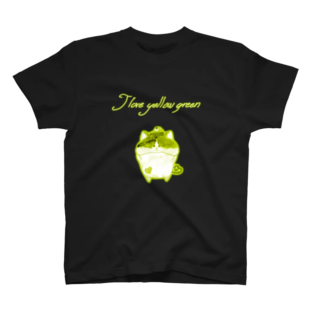 どるちぇ＊うさぎの《ネオンシリーズ》＊I love yellow green*みけ＊ スタンダードTシャツ