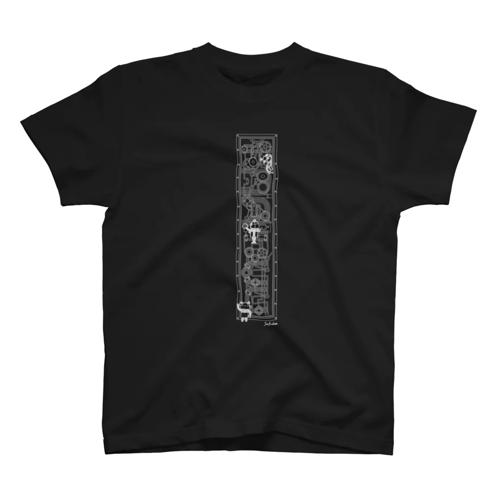 safiduuの【縦】蒸気パンダ（線色WT) スタンダードTシャツ