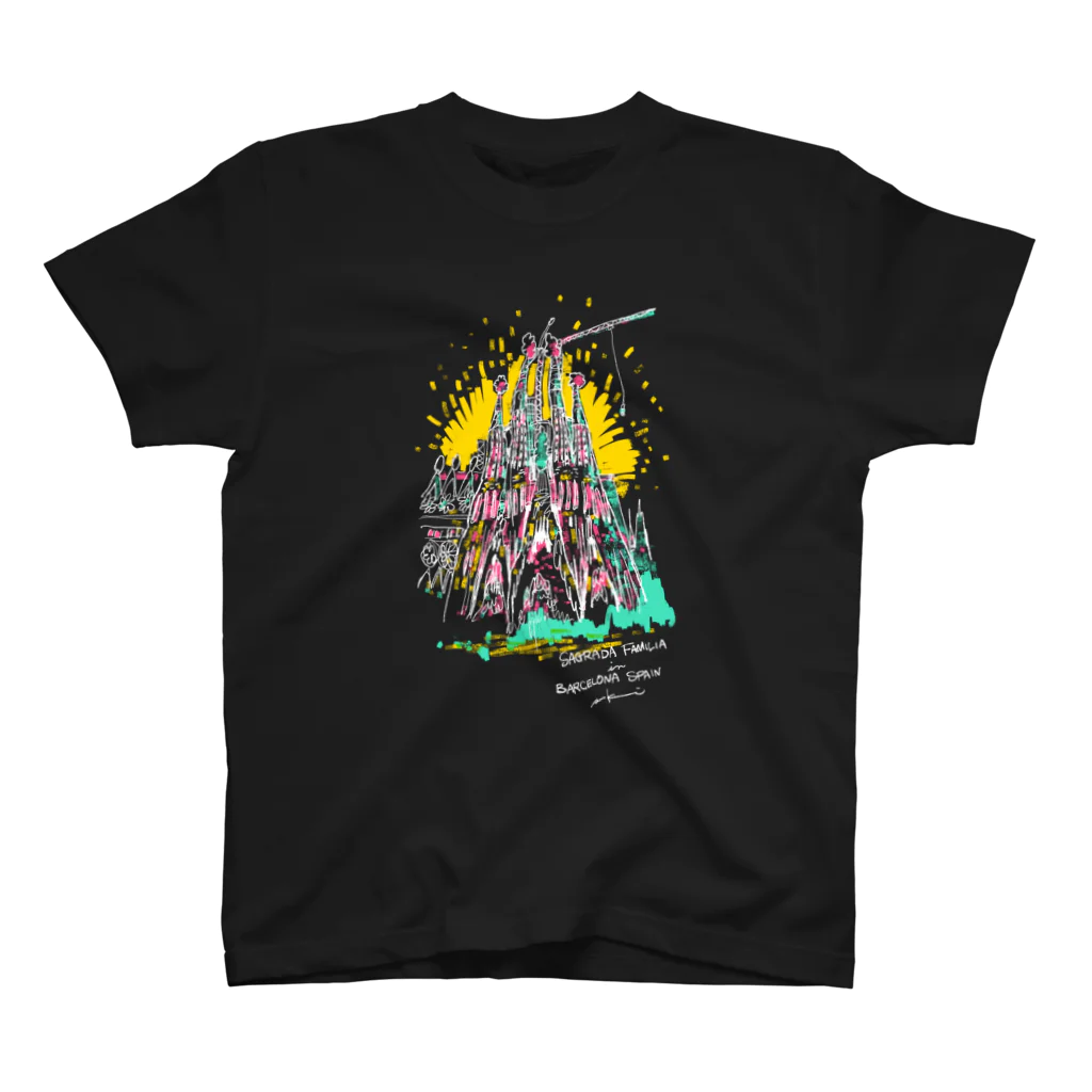 Akiss art ONLINE SHOPのサグラダ・ファミリアの光(WH) Regular Fit T-Shirt