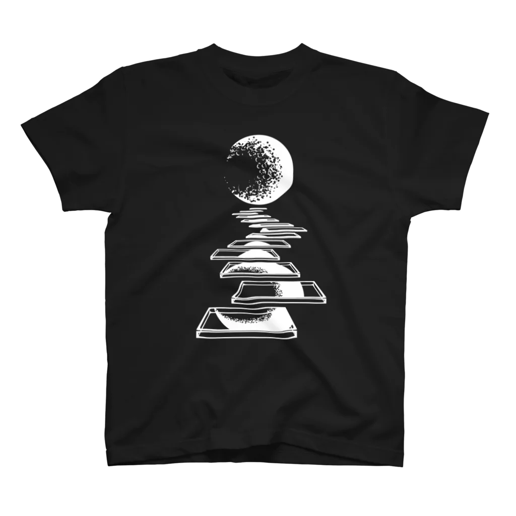 SAToMiのTo MOON(白) Regular Fit T-Shirt