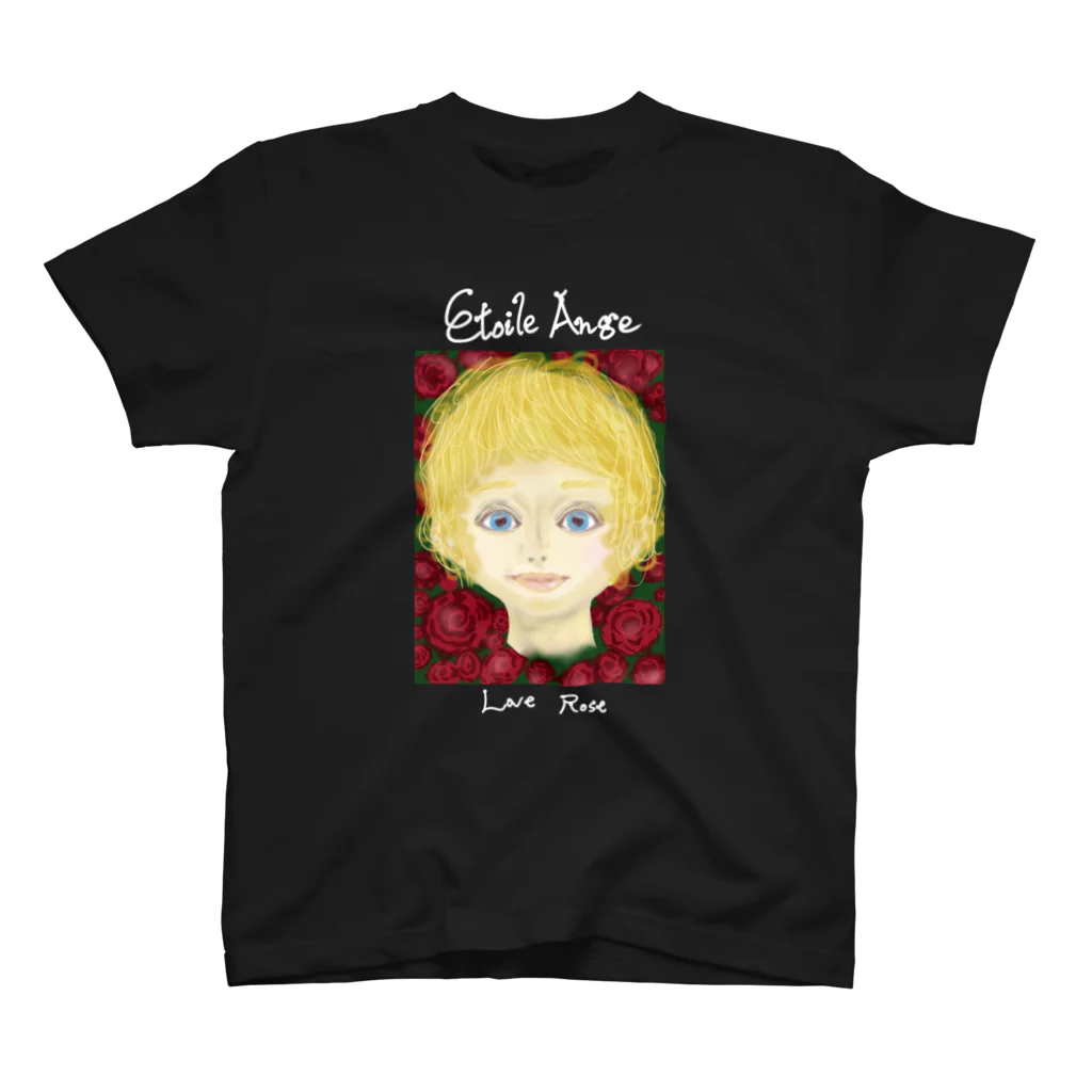 ねこ 妃羅きららの薔薇と少年 白文字 kirara’s picture  Regular Fit T-Shirt