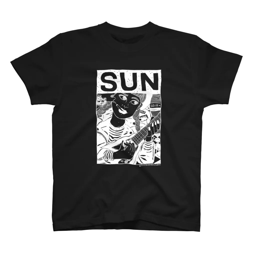 MIHO&SANTAshinjiteBOYSのSUN/BLACK スタンダードTシャツ