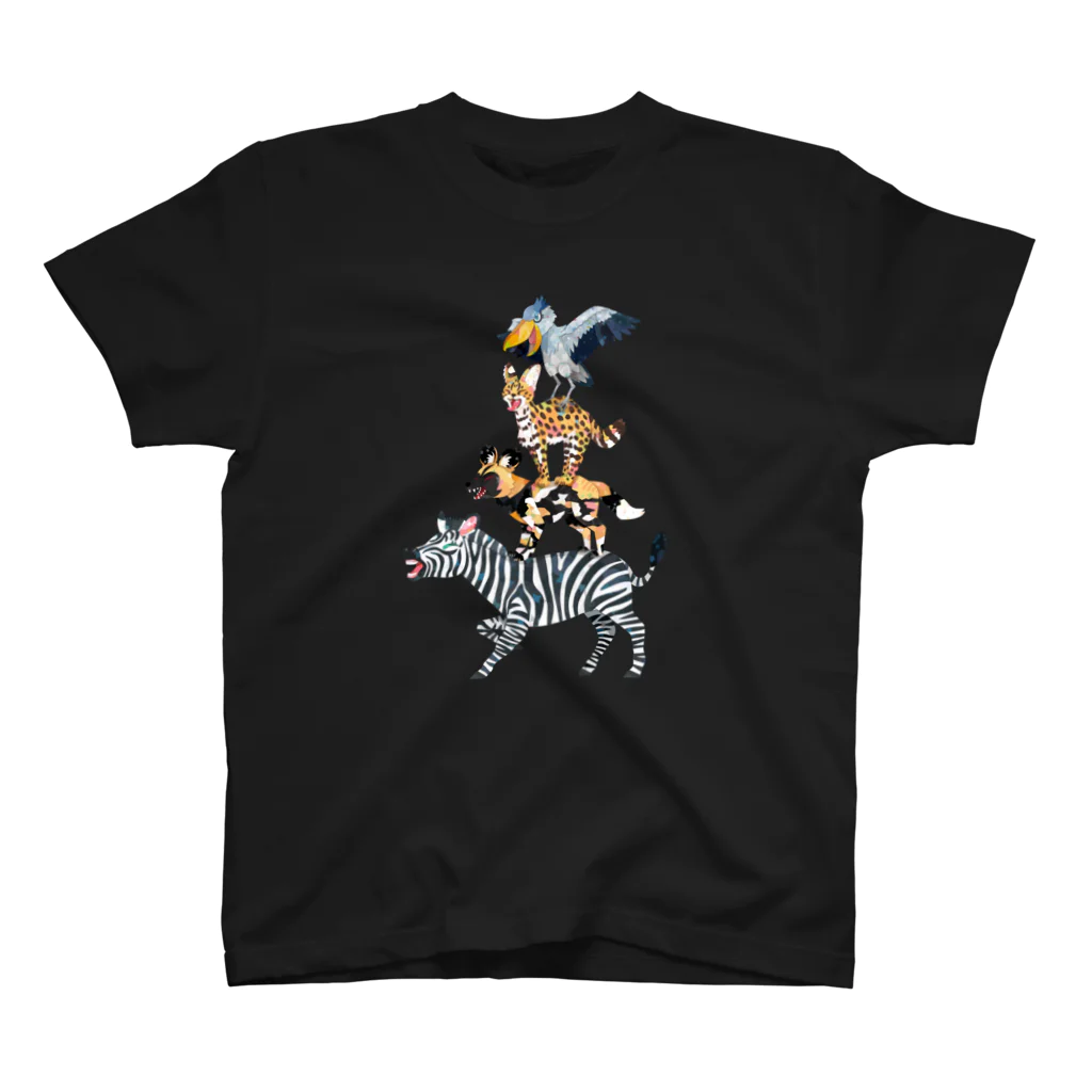 キクチミロのアフリカの音楽隊 濃色 スタンダードTシャツ