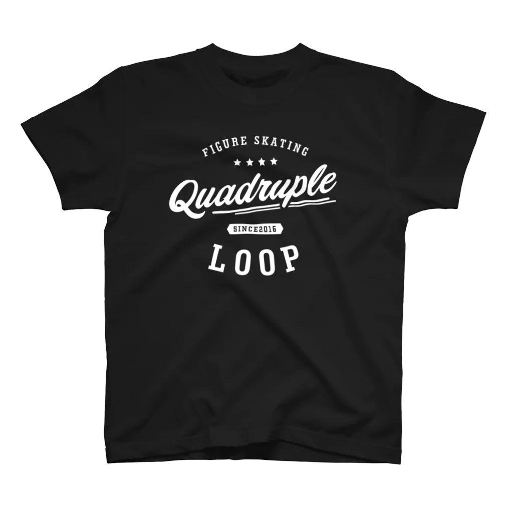 rd-T（フィギュアスケートデザイングッズ）のQuadruple Loop_wh スタンダードTシャツ