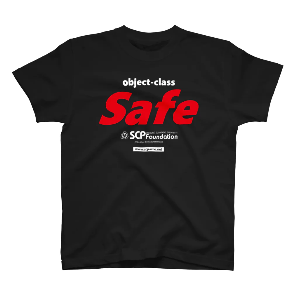 ISCREAMMAKERのSCP_T-shirt_safe_BLACK スタンダードTシャツ