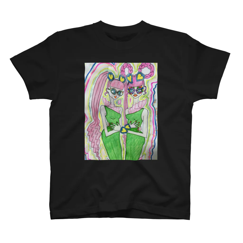 chanchanz handmade with LOVEのgirls in green dresses  スタンダードTシャツ