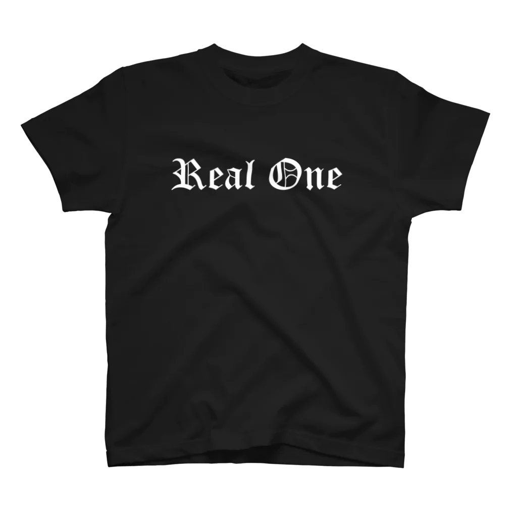 Real OneのSimple Logo White Regular Fit T-Shirt