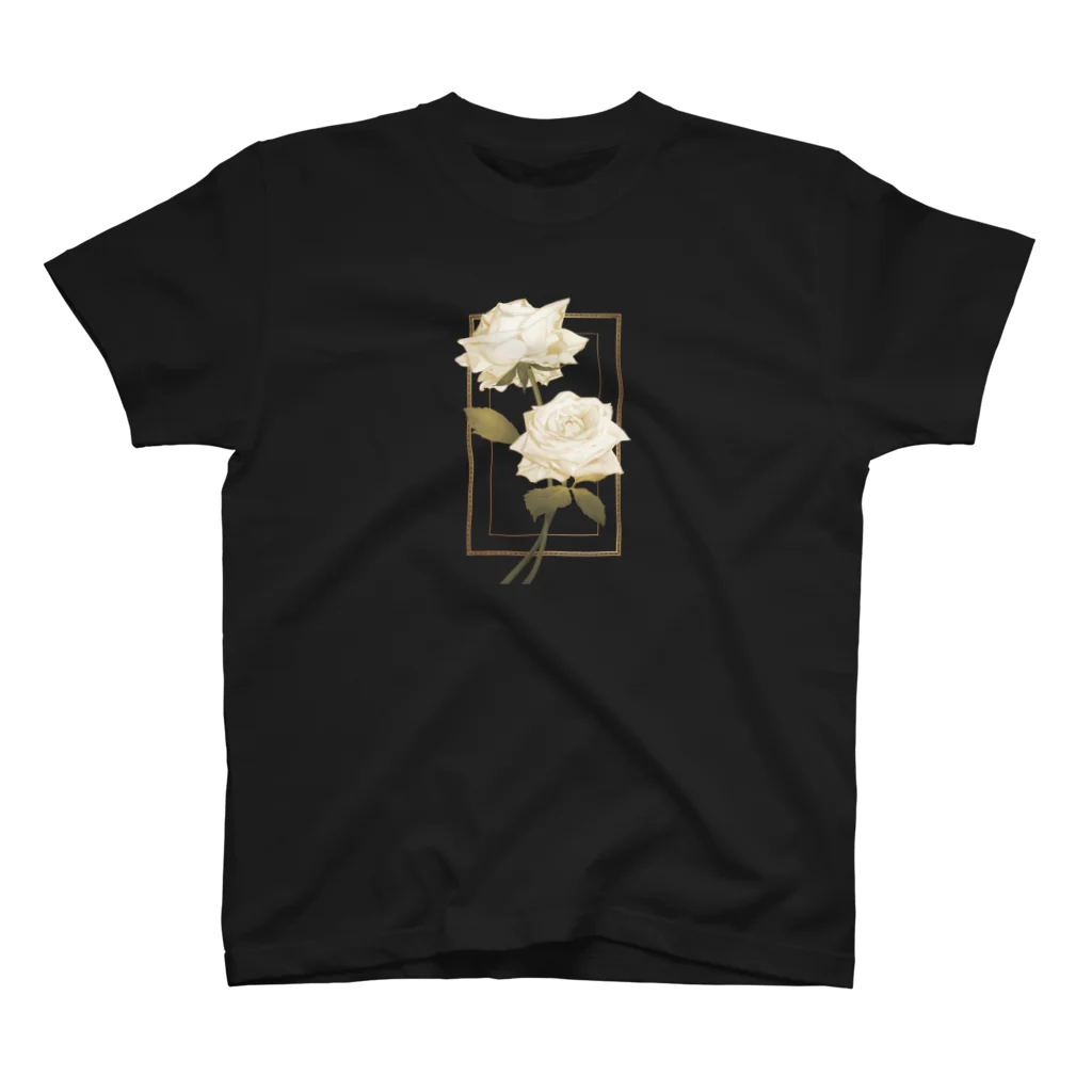 須田彩加のWhite rose Regular Fit T-Shirt