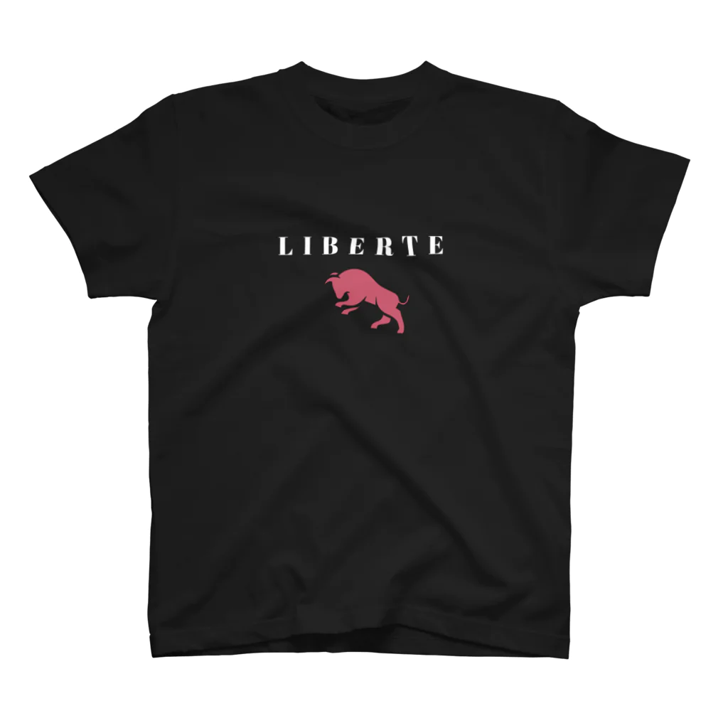 LiBeRTeの文字 白 オリジナル スタンダードTシャツ